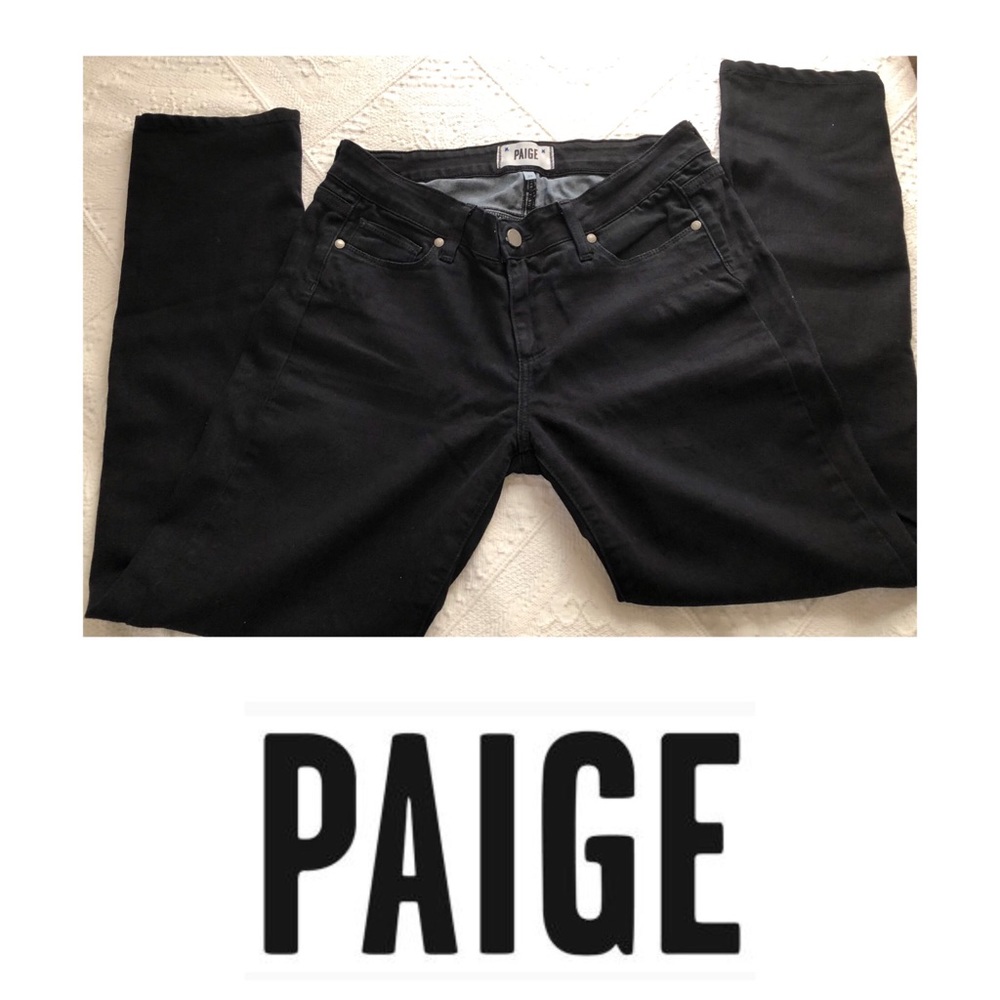 Paige Peg Skinny Black Jean Size 29 Length 28 Fashion Forwards Relax Polish